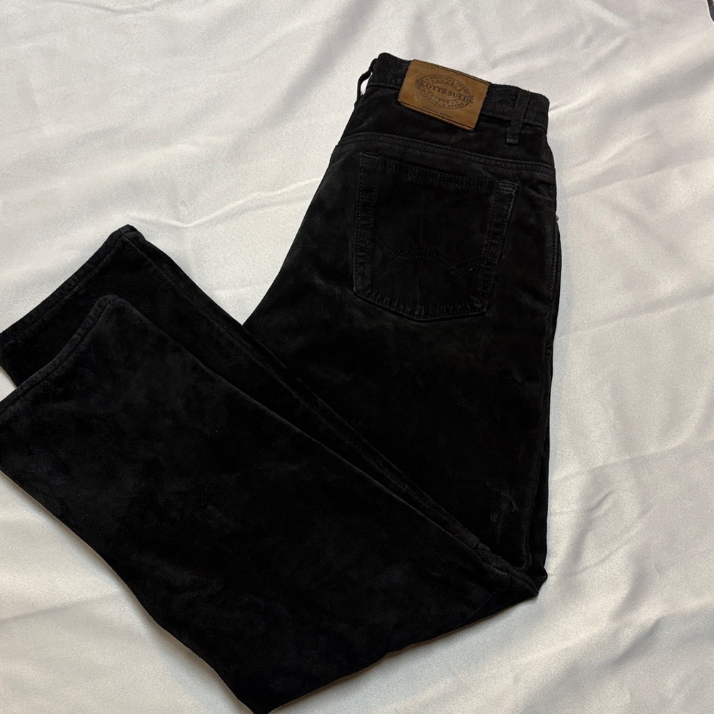SKOTTS SUEDE Black Men's Pants Size 32